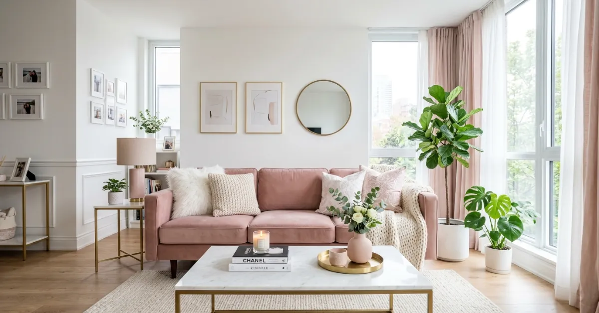 10 Pink Living Room Ideas for Soft Girly Aesthetic