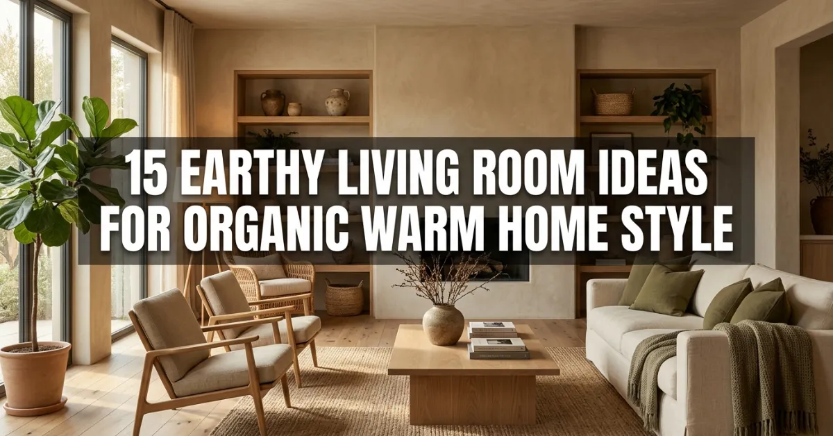 15 Earthy Living Room Ideas for Organic Warm Home Style