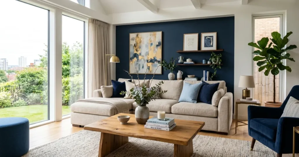 23 Blue Living Room Ideas for Cool Calm Aesthetic Look