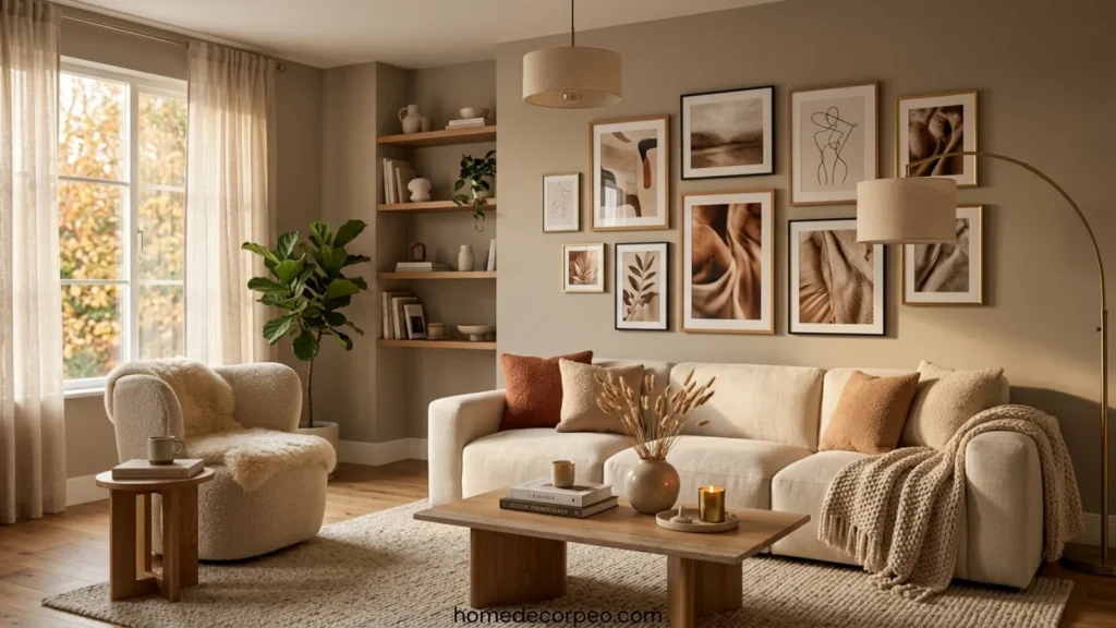 Add Wall Art with Warm Tones