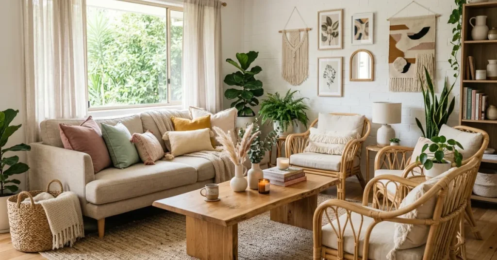 Best Furniture for a Pastel Boho Living Room