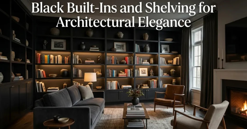  Black Built-Ins and Shelving for Architectural Elegance