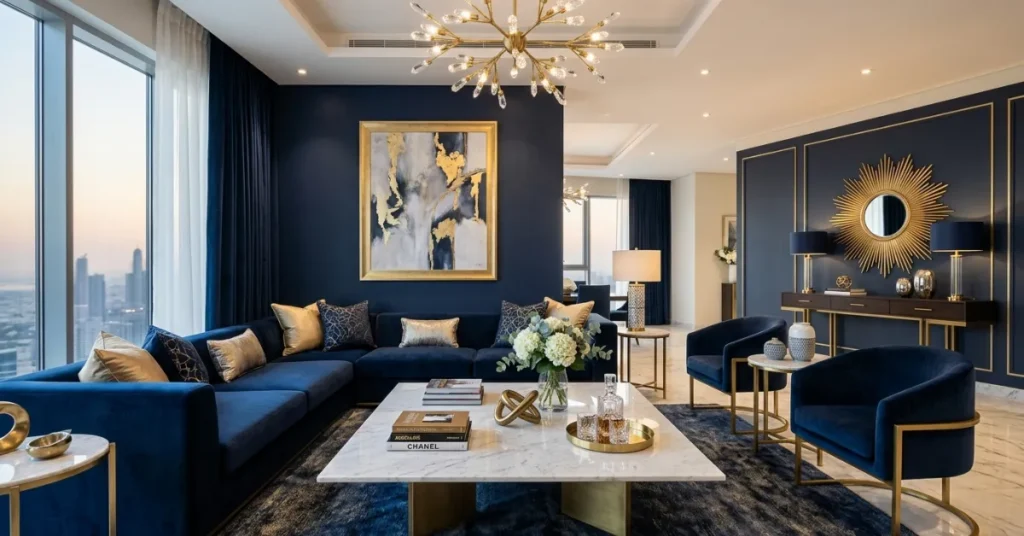 Blue and Gold Elegant Styling