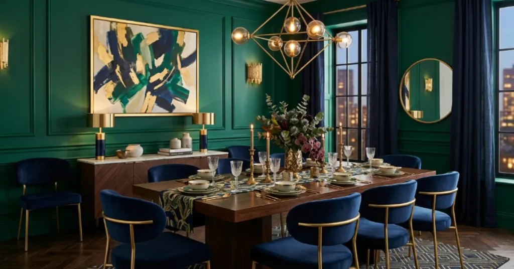 Bold Color Statement Dining