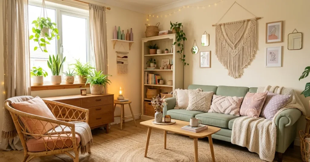 Budget Tips for Creating a Pastel Boho Living Room