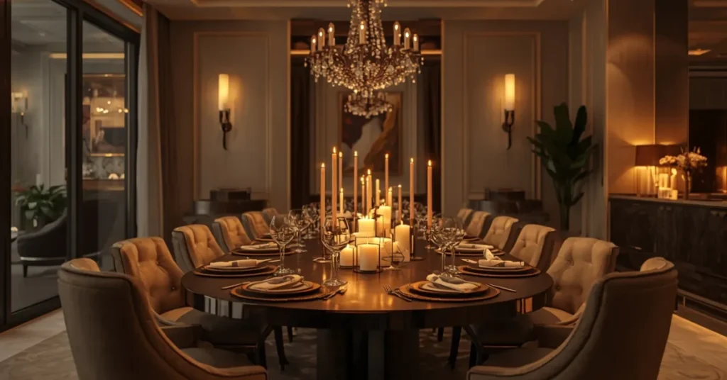 Candlelit Romantic Dining Room