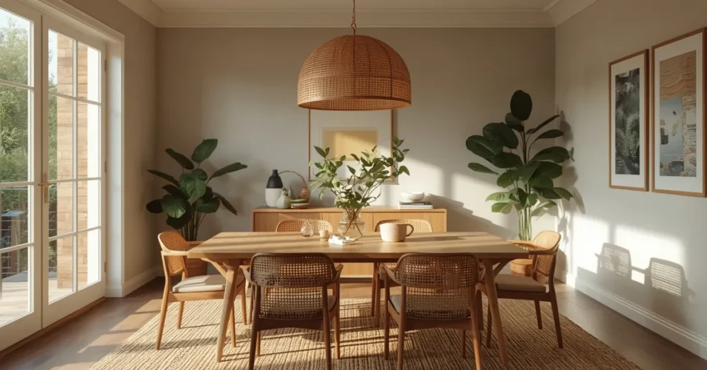 Cane and Rattan Dining Details