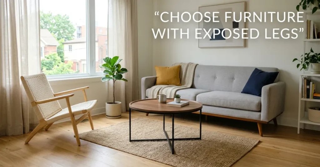 Choose Furniture with Exposed Legs