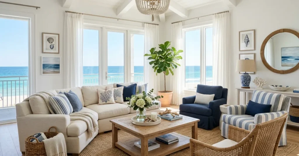 Coastal Blue and White Aesthetic