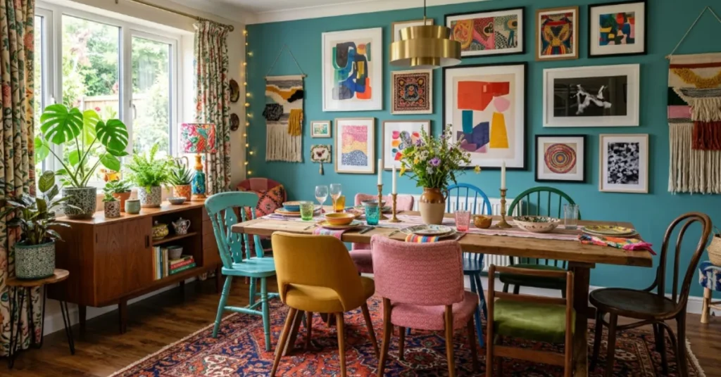 Colorful Eclectic Dining Room