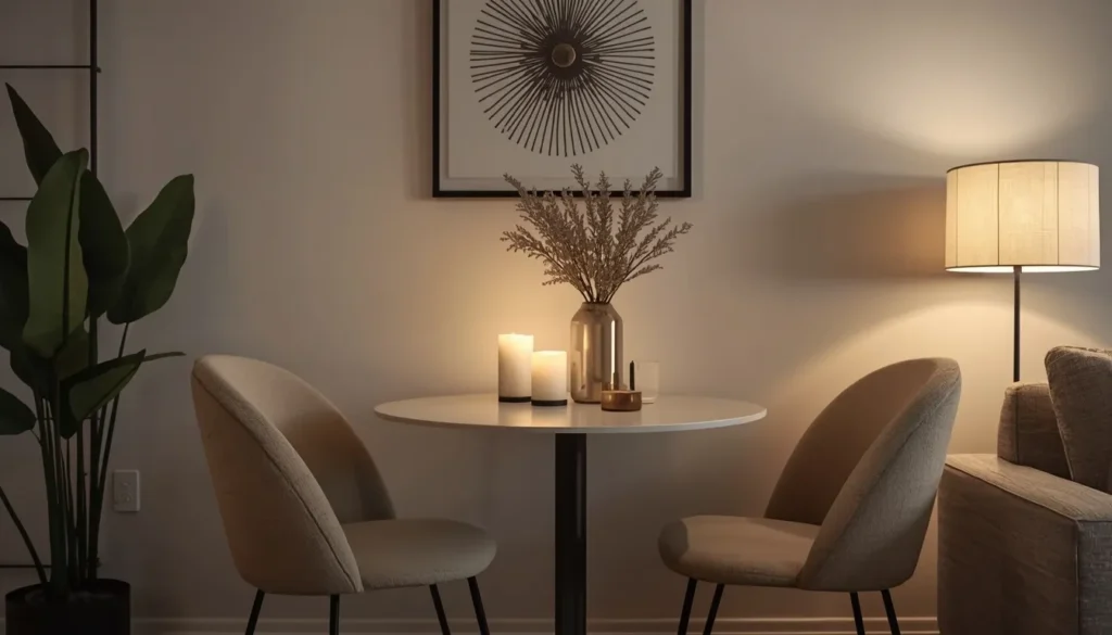 Compact Round Table Setup