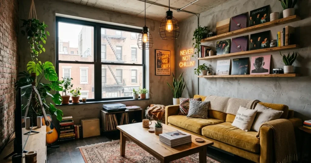 Concrete & Raw Wood Mix