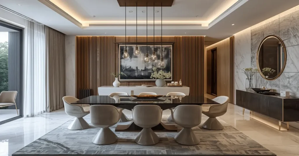 Contemporary Glass Dining Room