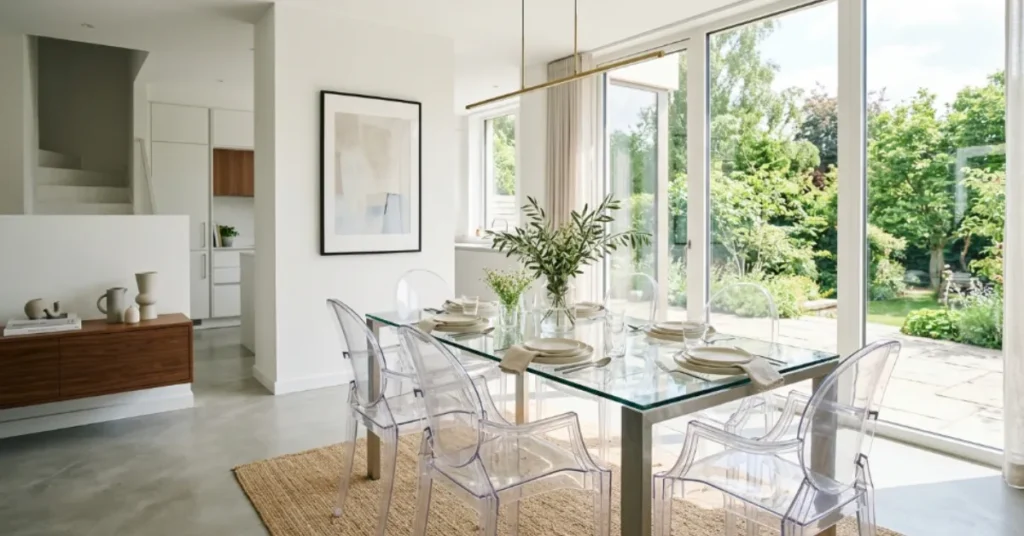 Contemporary Glass Table Look