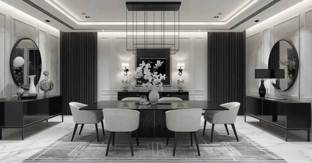 Contemporary Monochrome Dining Room