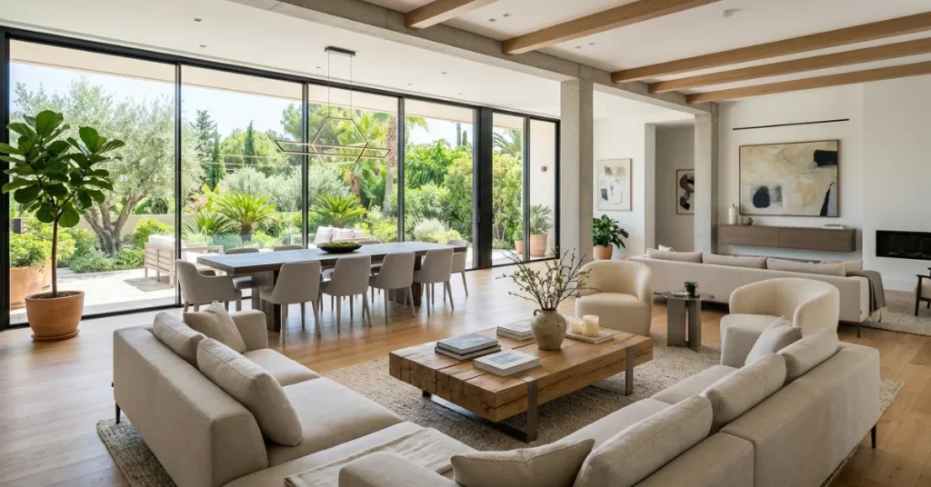  Contemporary Open-Concept Luxury Living Room