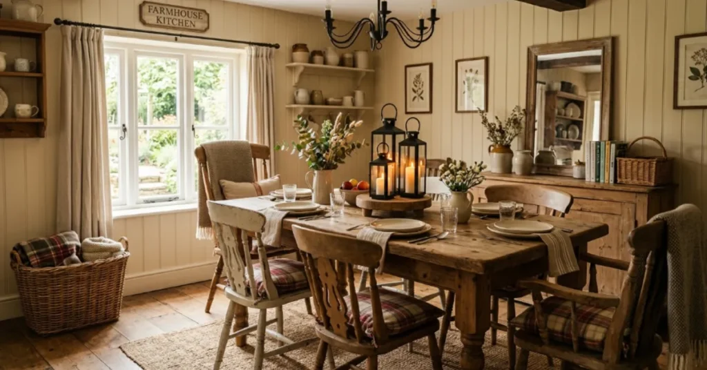  Cozy Farmhouse Dining Space