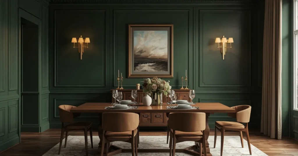 Create Drama with Dark Green Walls