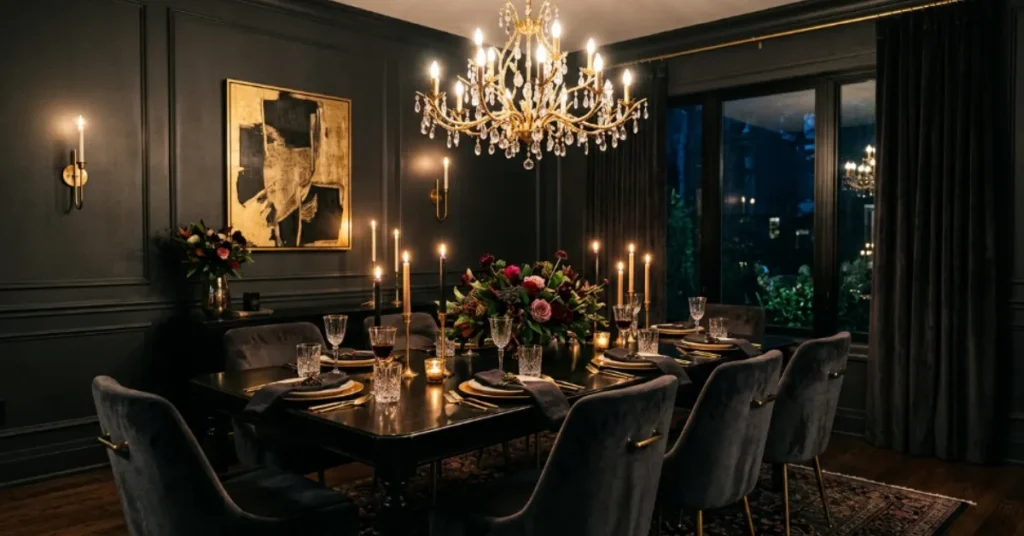 Dark Moody Dining Room