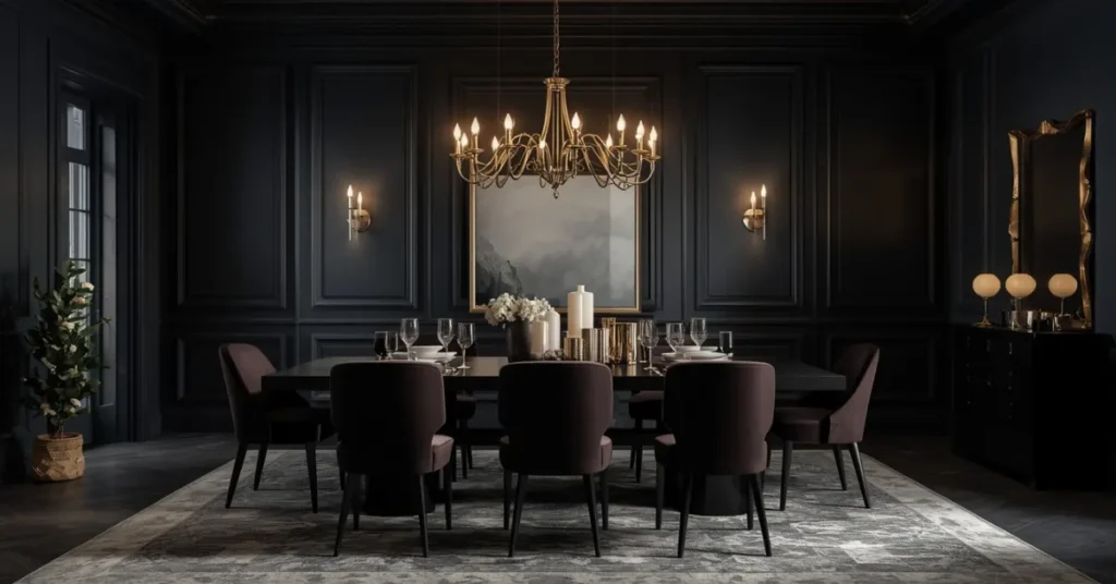 Dark Moody Luxury Dining Room
