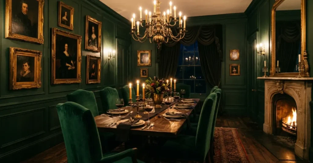 Dark Moody Vintage Dining Rooms