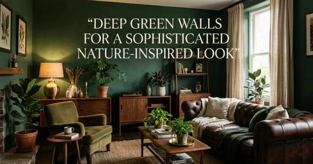 Deep Green Walls for a Sophisticated Nature-Inspired Look