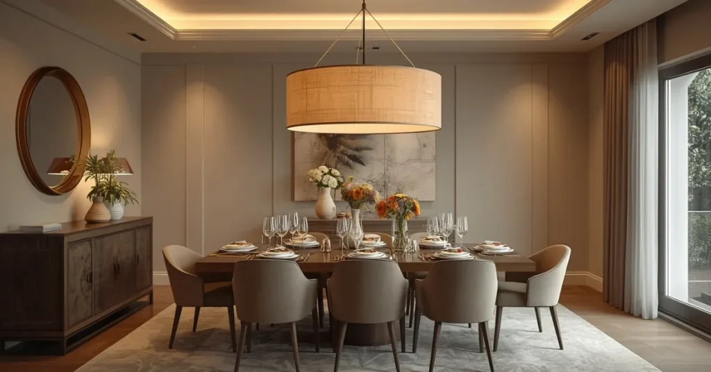 Drum Shade Chandeliers