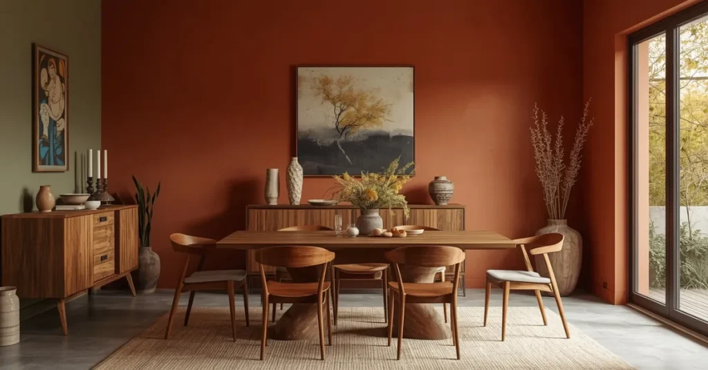 Earthy Color Palette Dining Rooms