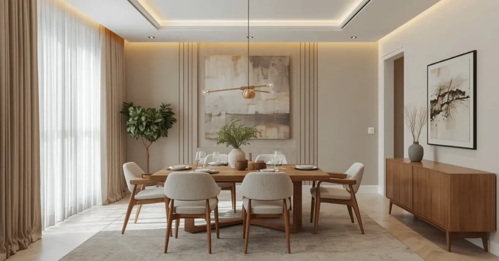 Elegant Neutral Dining Room