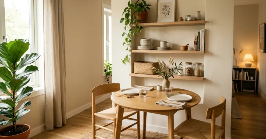 Floating Shelf Dining Corner