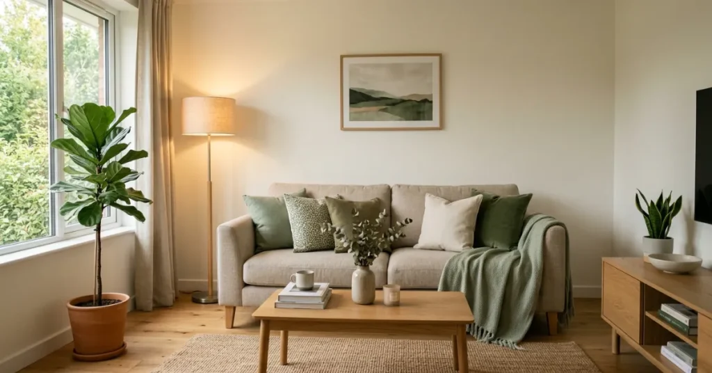 Green Cushions and Soft Furnishings