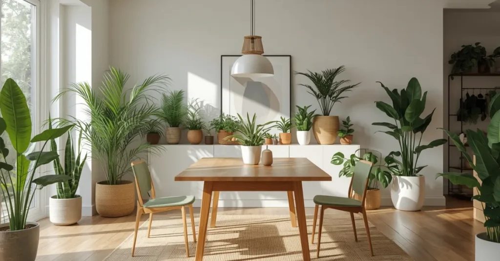 Greenery-Filled Dining Room