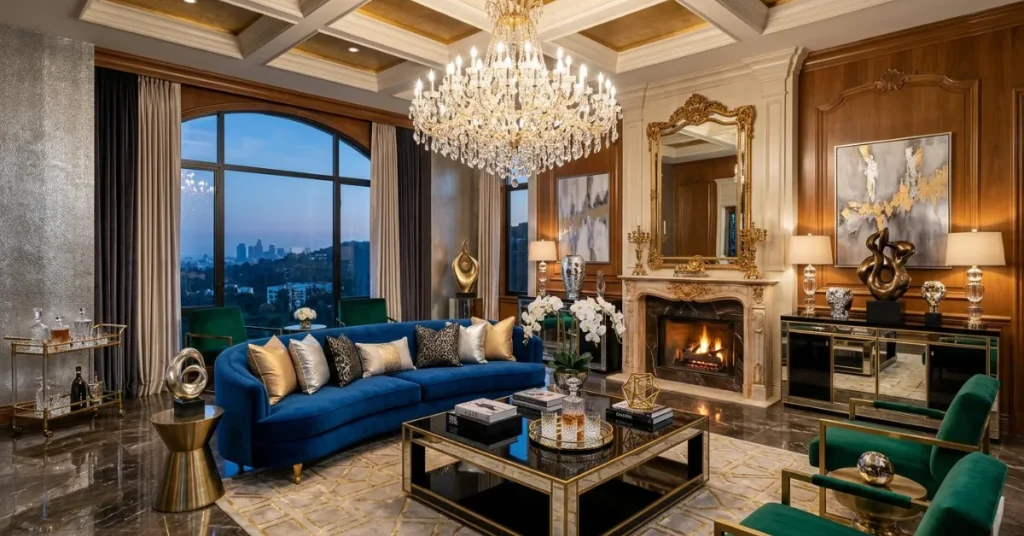 Hollywood Glam Luxury Living Room