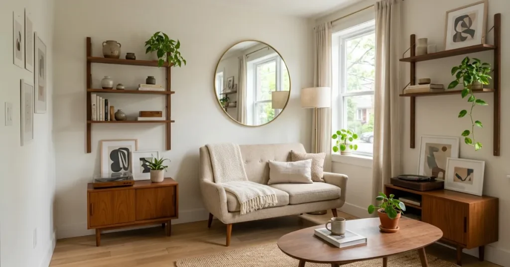 How to Decorate a Small Mid Century Modern Living Room?