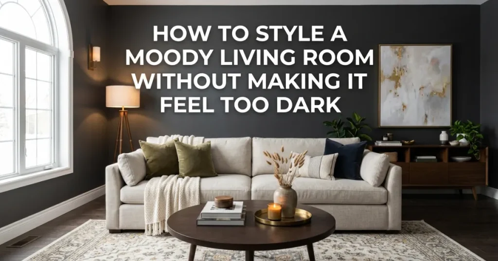 How to Style a Moody Living Room Without Making It Feel Too Dark