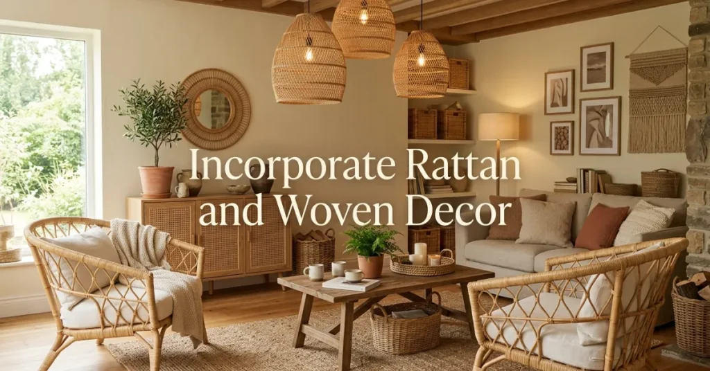 Incorporate Rattan and Woven Decor