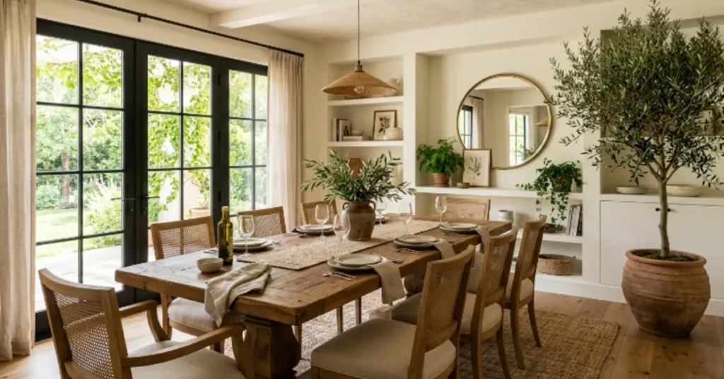 Indoor Greenery and Olive Trees