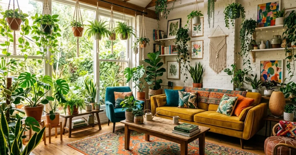 Indoor Plants in Funky Living Rooms