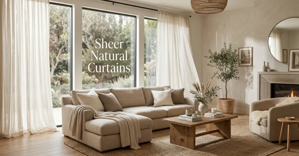 Install Sheer Natural Curtains
