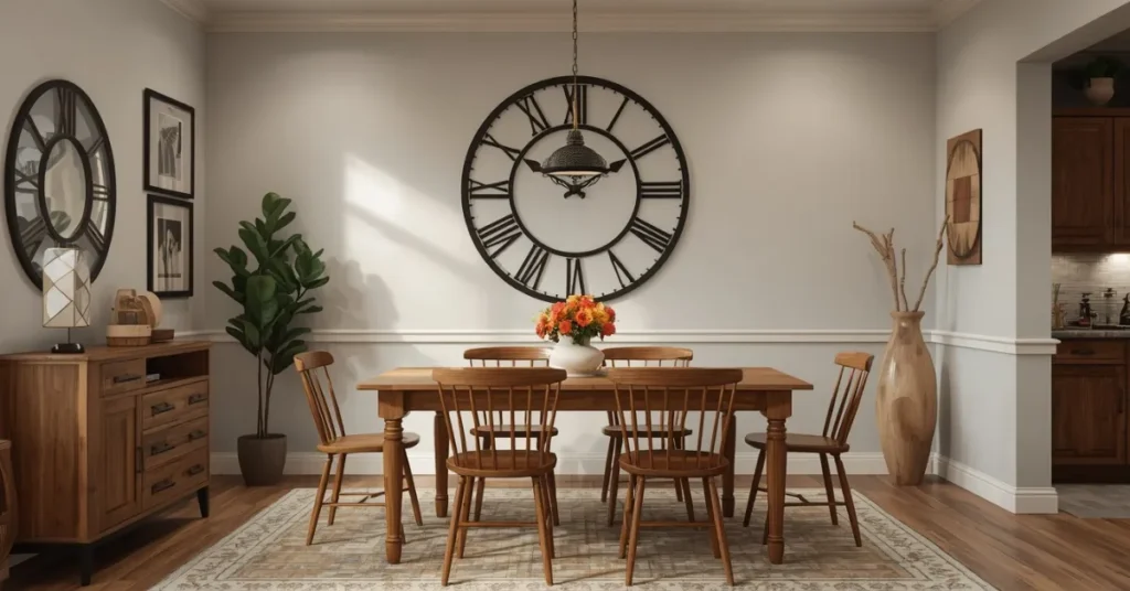 Large Clock Feature Wall