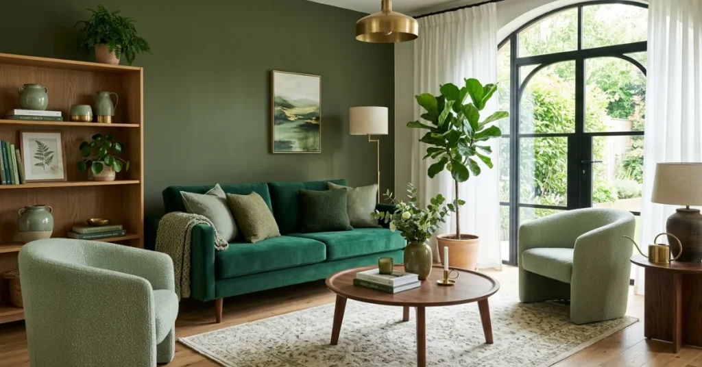 Layered Green Shades Design