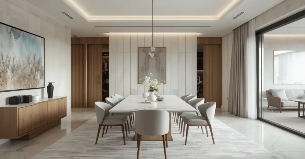 Luxe Minimalist Dining Room