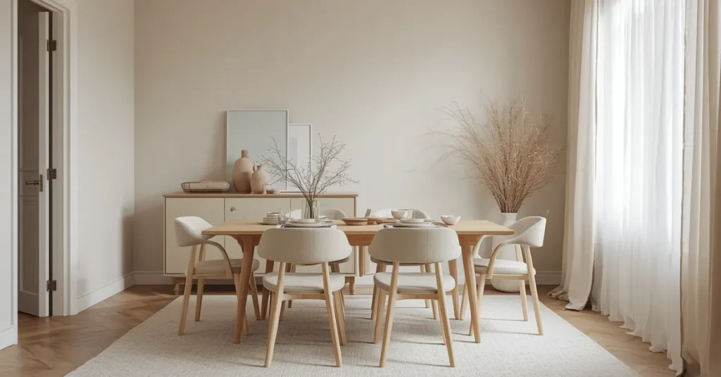  Minimalist Neutral Dining Room
