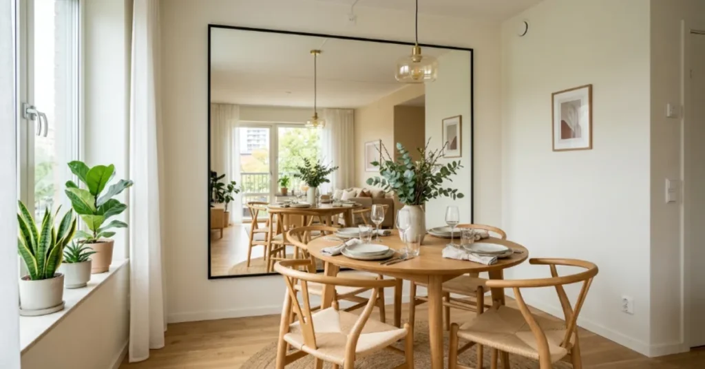  Mirror Trick for Bigger Space Feel