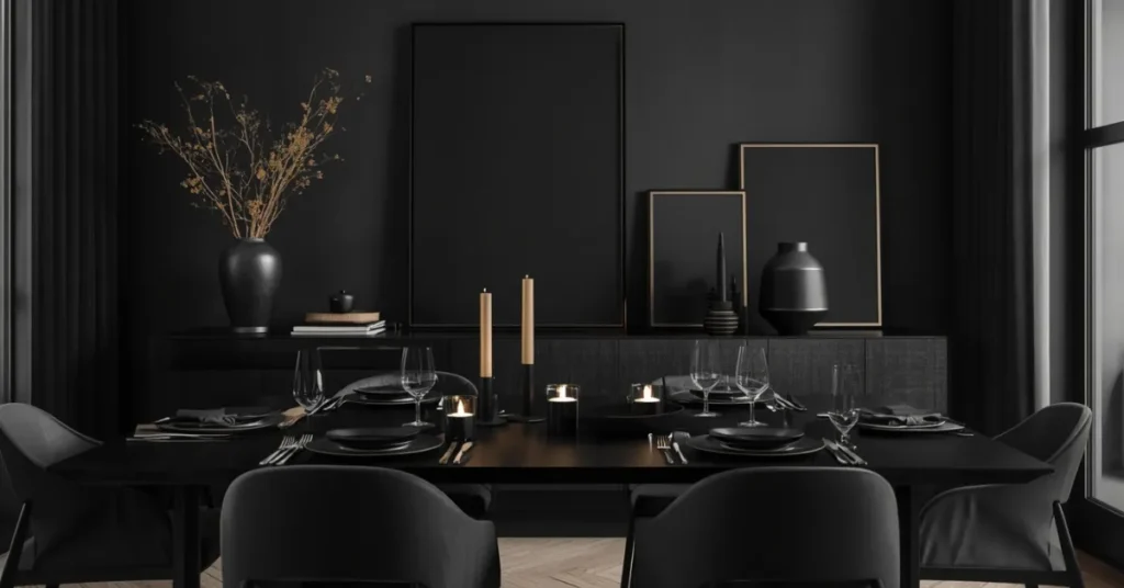 Mix Matte Black Decor Pieces