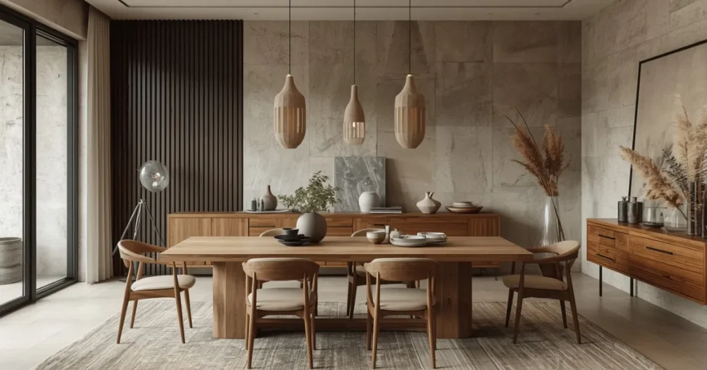  Mixed Material Dining Spaces