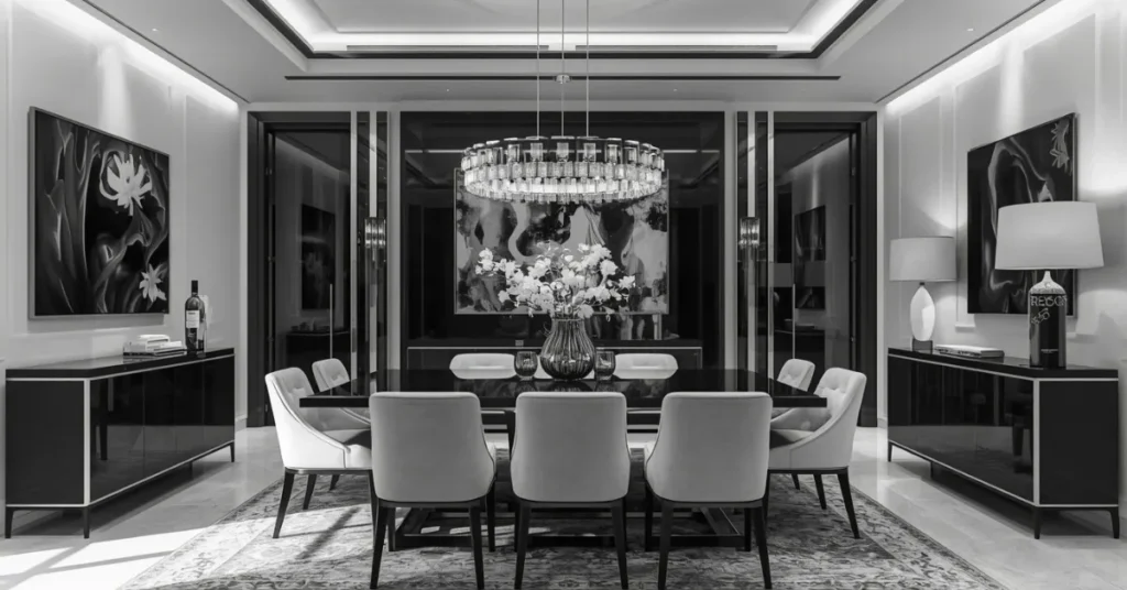  Modern Black and White Dining Rooms