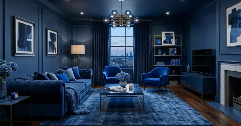 Monochrome Blue Layered Decor