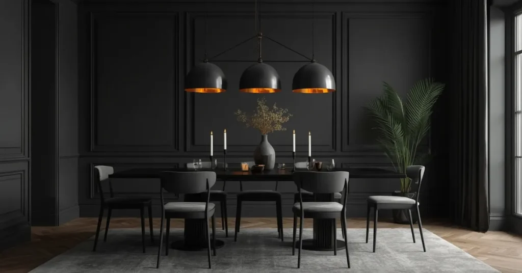 Moody Dark Dining Room