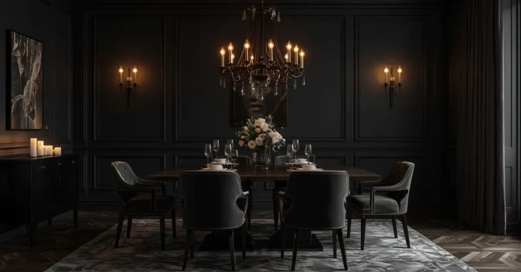 Moody Dark Dining Room